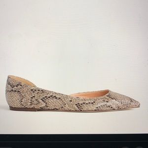 JCrew $138 Audrey Glitter Snakeskin FLATS 6.5